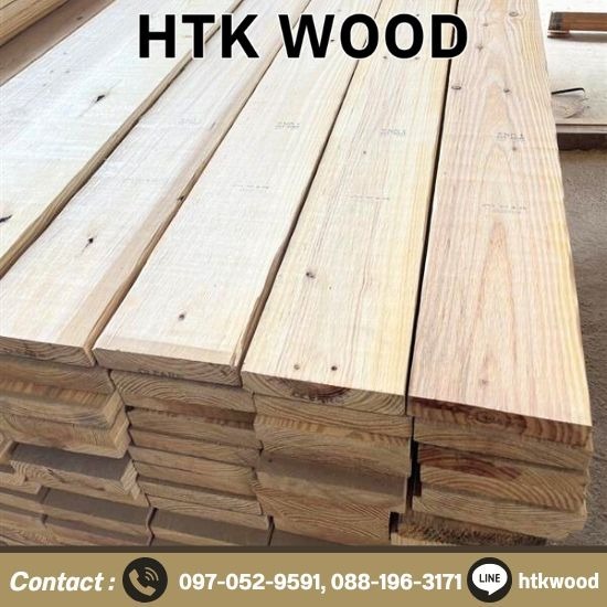 จำหน่ายไม้สนเกรดมีตา (SPY) - โรงงานไม้แปรรูป นนทบุรี - HTK WOOD