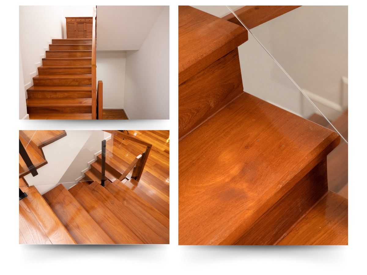 บันไดไม้สักพม่า